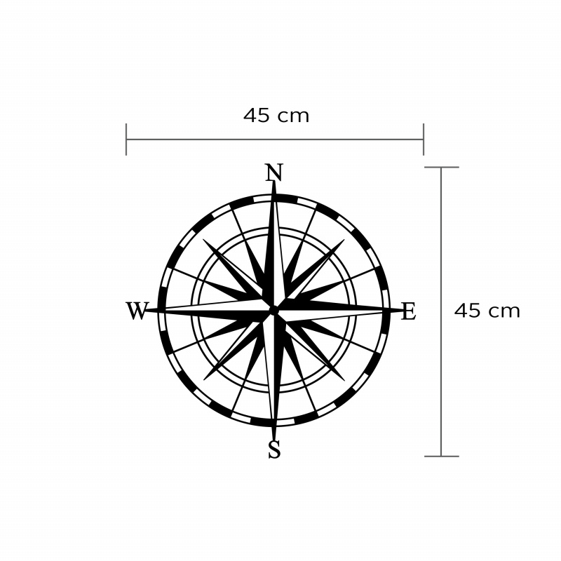 Панно WALL ART NO:23 COMPASS BLACK