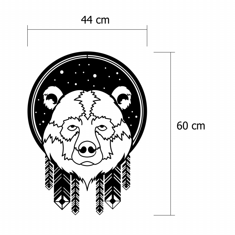 Панно WALL ART NO:46 BEAR black