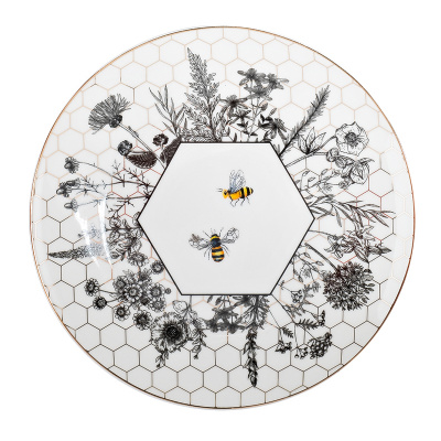 26FC-TAR-HONEYCOMB-20 Тарелка-купе "Пчёлки (Honeycomb)" 20см (2)