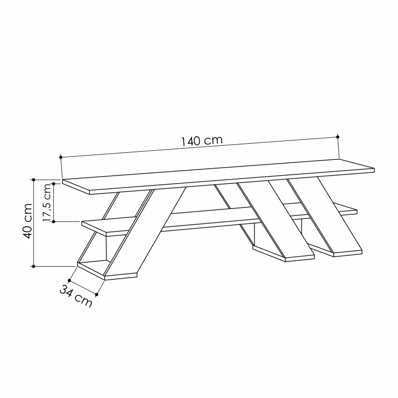 ТВ тумба FELLA TV STAND ANTHRACITE