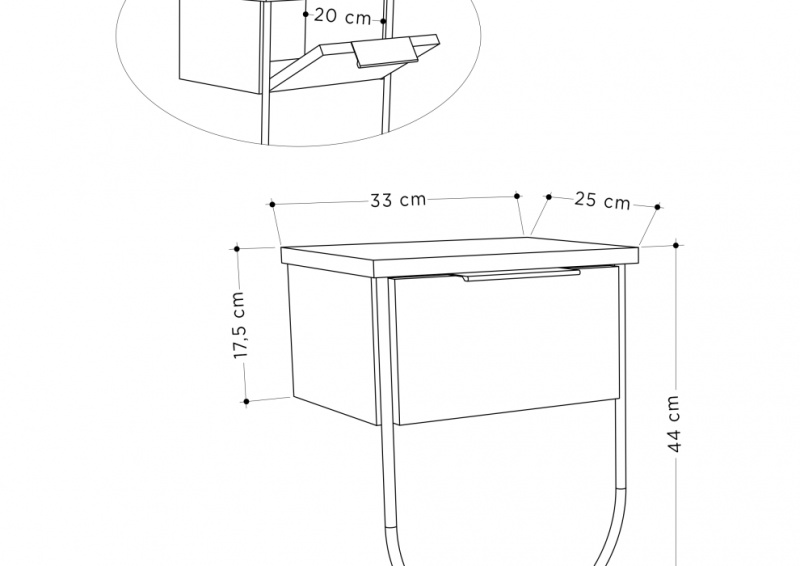 Прикроватная тумба NORFOLK NIGHTSTAND DARK COFFEE