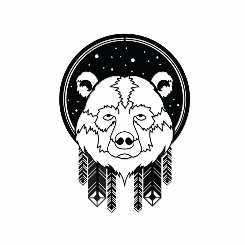 Панно WALL ART NO:46 BEAR black