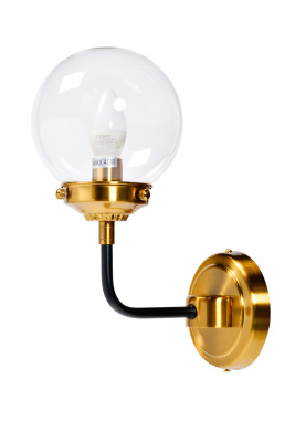 K2KG0521W-1 Бра Сфера (Simple) S латунь, стекло прозр. 15*23*h32 см