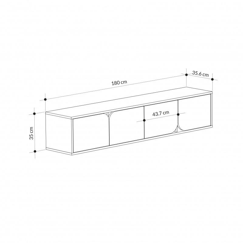 Подвесная тумба SPARK TV STAND OAK