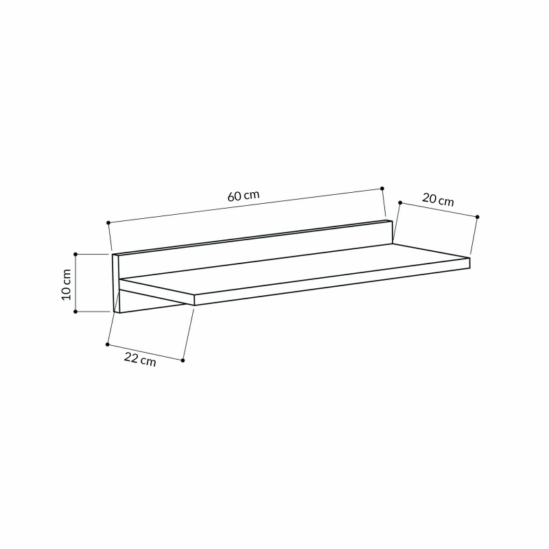 Прямая SIMPLE SHELF OAK