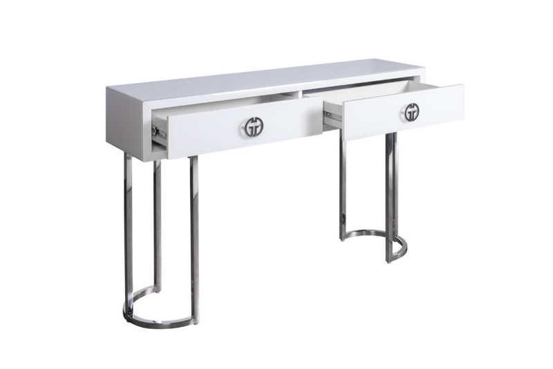 KFG16702 Консоль GD 2 ящика белая 120*30*78см