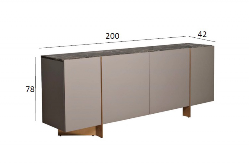 58DB-21233KOMD Комод "Дверь" (Gate) 200*42*78см