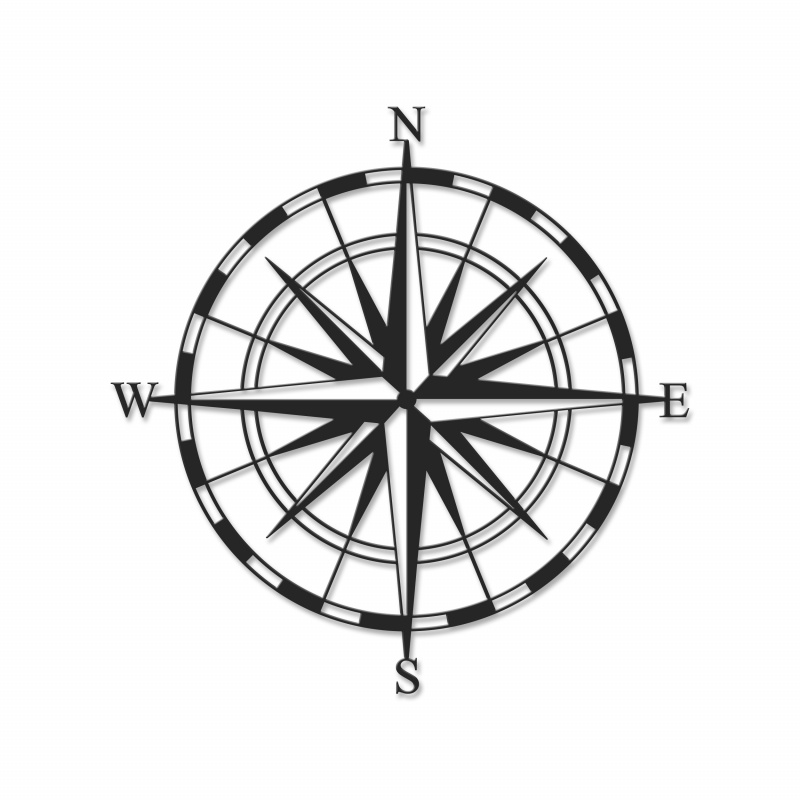 Панно WALL ART NO:23 COMPASS BLACK
